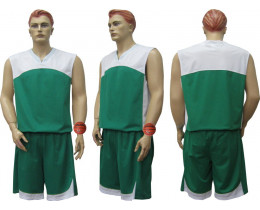 Форма баскетбольная Барс м1 зелено-белая
