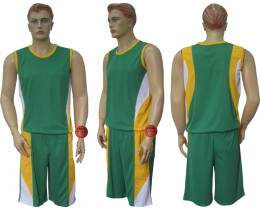 Форма баскетбольная Барс м3 зелено-бело-желтая