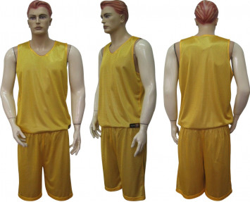 Форма баскетбольная двухсторонняя желто-фиолетовая