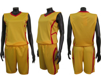 Форма баскетбольная женская CO-1101 желто-красная