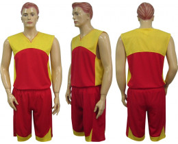 Форма баскетбольная Барс м1 красно-желтая