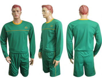 Футбольная форма Барс м3 зелено-желтая (с рукавом)