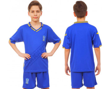 Форма футбольная детская CO-8172 Украина синяя  2019                            