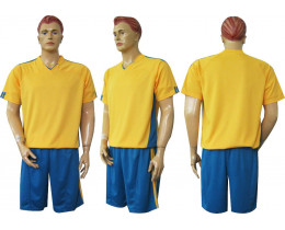 Форма футбольная Барс 7D желто-голубая
