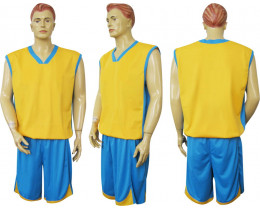Форма баскетбольная Барс м1 желто-голубая