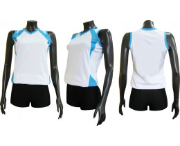 Волейбольная форма Барс м1 женская бело-голубо-черная