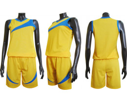 Форма баскетбольна жіноча Барс м4 жовто-синя