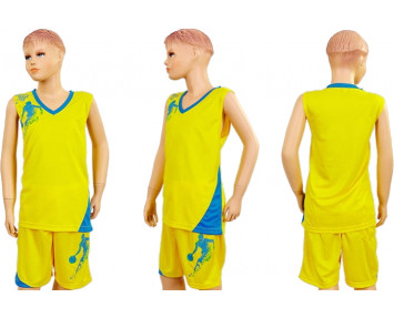 Форма баскетбольная подростковая LD-8081-T желто-голубая