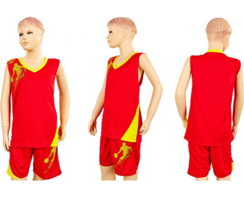 Форма баскетбольная подростковая LD-8081-T красно-желтая
