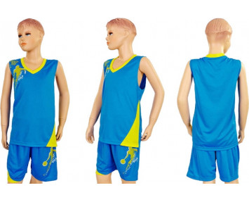 Форма баскетбольная подростковая LD-8081-T голубо-желтая