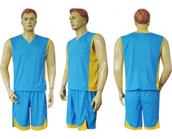 Форма баскетбольная Барс м1 голубо-желтая