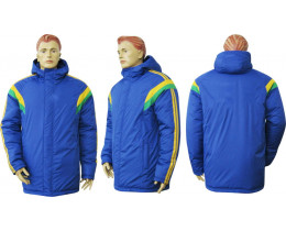 Куртка спортивная Барс м6 плащевая сине-желто-зеленая