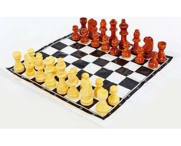 Запасные фигуры для шахмат IG-3103 деревянные+полотно для игры
