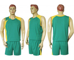 Волейбольная форма Барс м5 зелено-желтая б/р