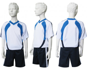 Форма футбольная подростковая Барс М 1 бело-тёмно-синяя