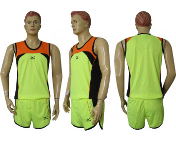 Форма для лёгкой атлетики Mizuno лимоно-черно оранжевая