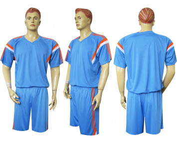 Форма футбольная ОО 44-76-LB голубо-оранжево-белая
