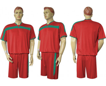 Форма футбольная ОО 44-75-R красно-зеленая
