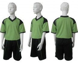 Форма футбольная подростковая Барс М 6 салатово-чёрная