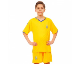 Форма футбольная детская CO-8173 Украина желтая 2019