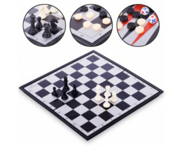 Игра 3в1 9018 шахматы ,шашки ,нарды на магнитах дорожн пластик