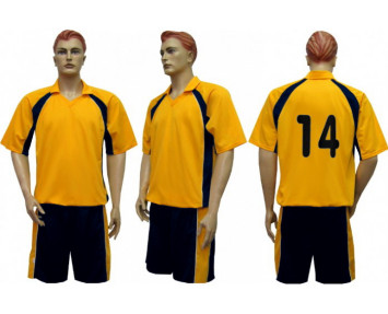 Форма футбольная м.1 желто -темносиняя+номер