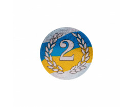 Наклейка жетон на медаль С-3217 срібло